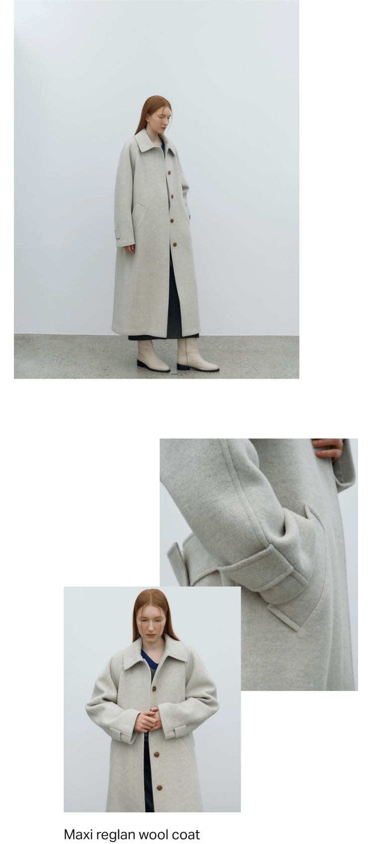 Maxi reglan wool coat