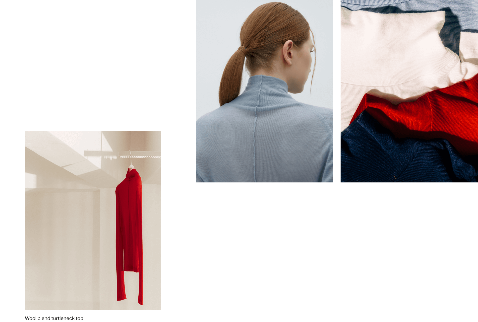 Wool blend turtleneck top