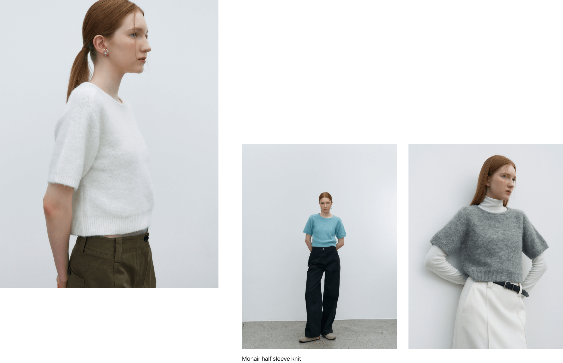 Mohair half sleeve knit