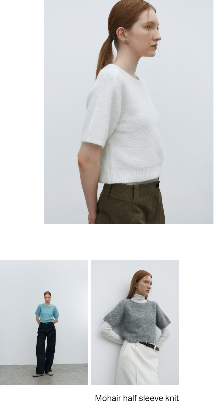 Mohair half sleeve knit