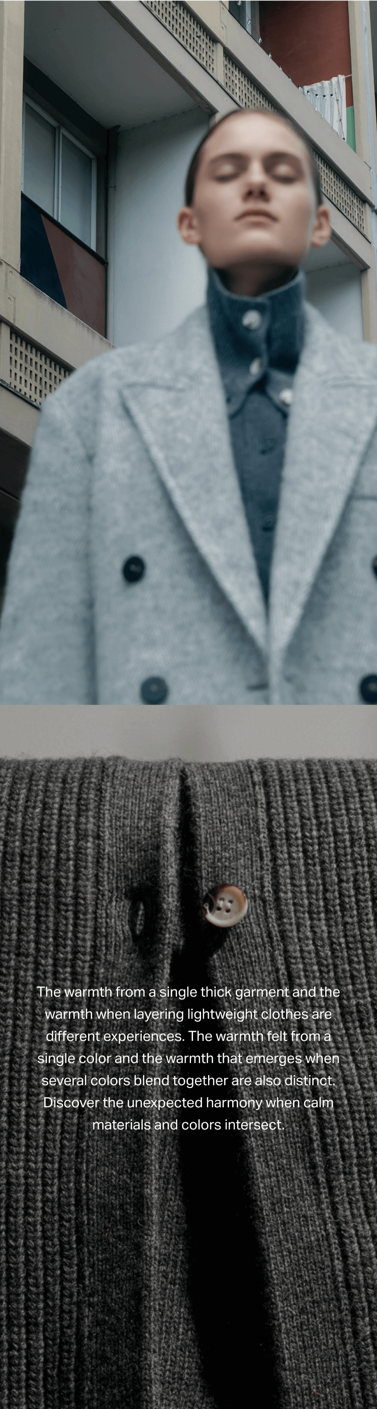 BELLANDI double long coat, Premium wool pants, Wool blend turtleneck top