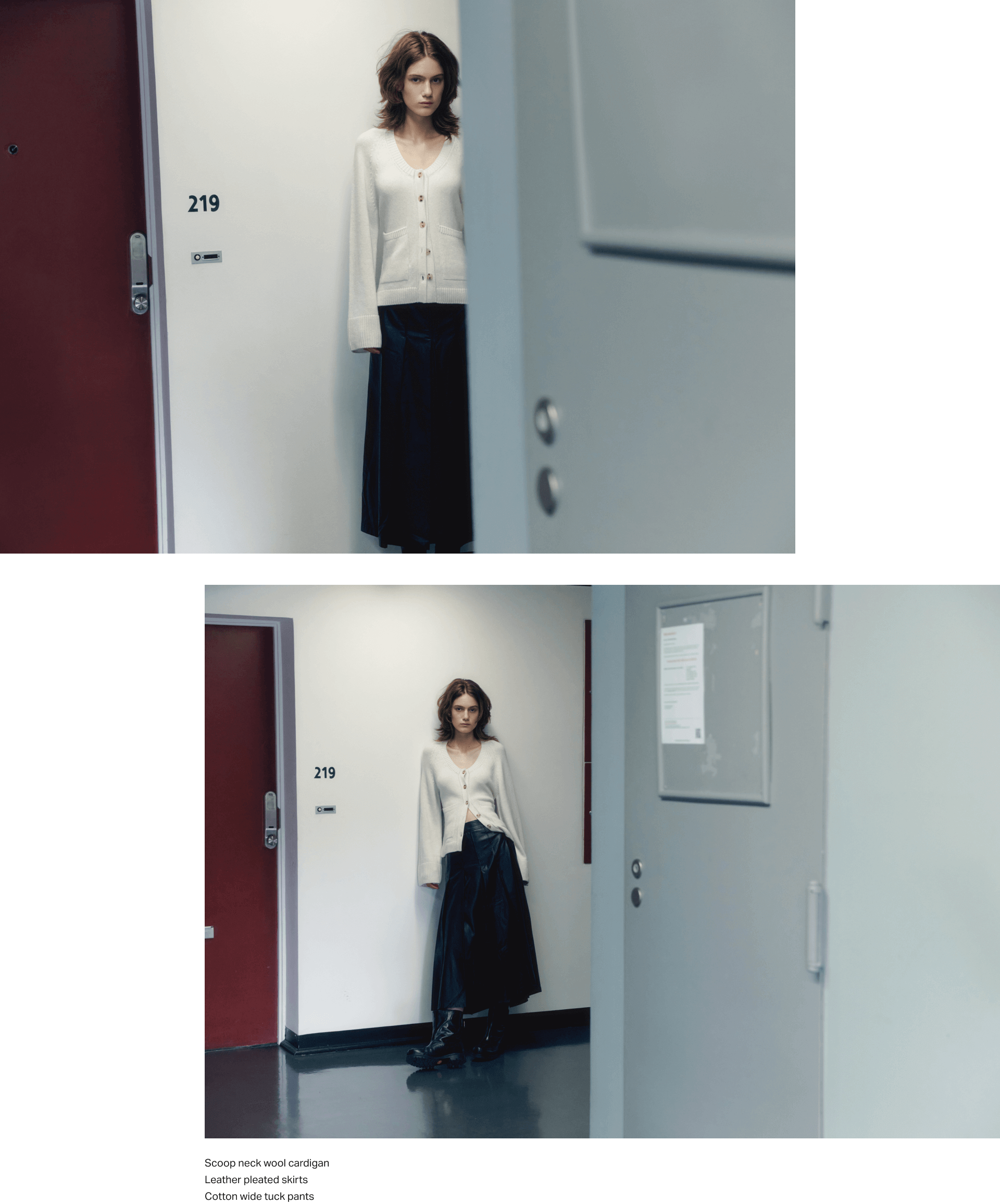 Wool blend turtleneck top