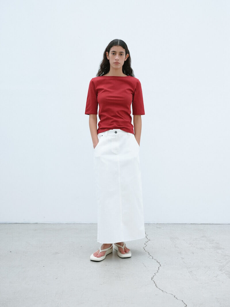 H-line denim skirts