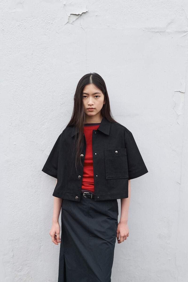 Crop shirt jacket image 2
