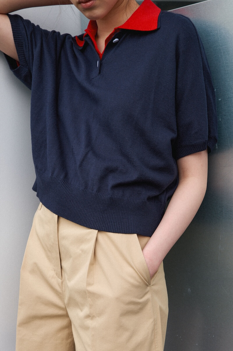 Knitted collar top image 2